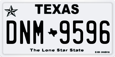 TX license plate DNM9596