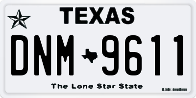 TX license plate DNM9611