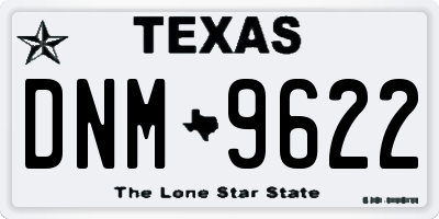 TX license plate DNM9622