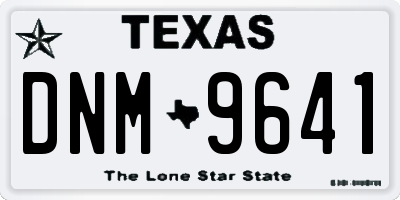 TX license plate DNM9641