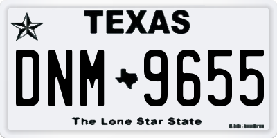 TX license plate DNM9655