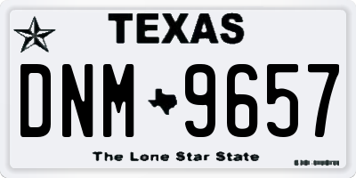 TX license plate DNM9657