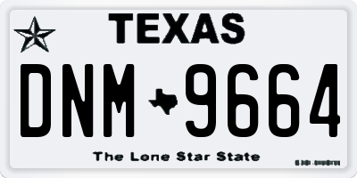 TX license plate DNM9664