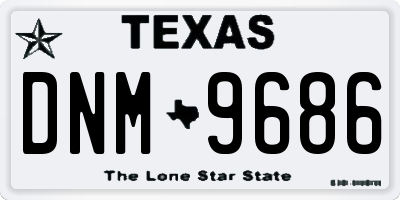 TX license plate DNM9686