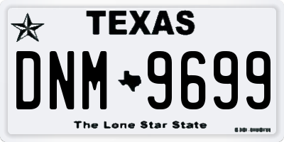 TX license plate DNM9699