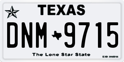 TX license plate DNM9715