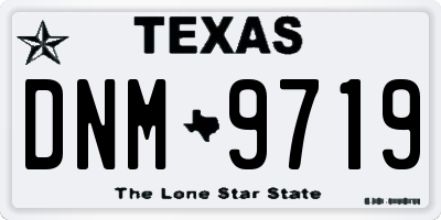 TX license plate DNM9719