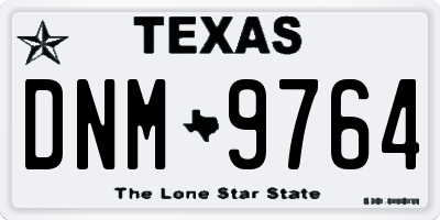 TX license plate DNM9764