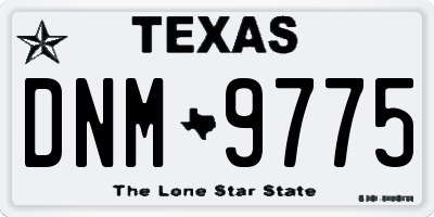TX license plate DNM9775
