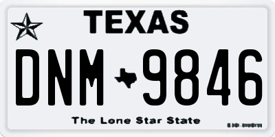TX license plate DNM9846