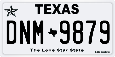 TX license plate DNM9879
