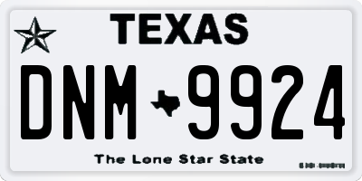 TX license plate DNM9924