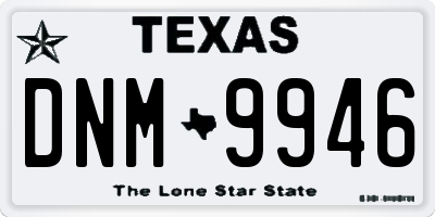 TX license plate DNM9946