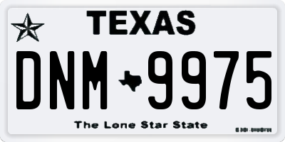 TX license plate DNM9975