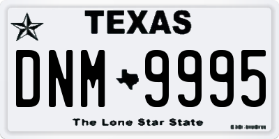 TX license plate DNM9995