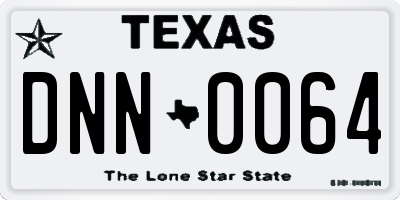TX license plate DNN0064