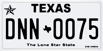 TX license plate DNN0075