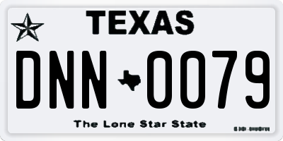TX license plate DNN0079