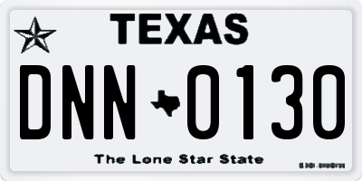 TX license plate DNN0130