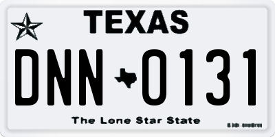 TX license plate DNN0131