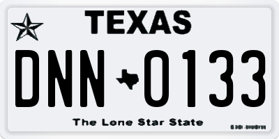 TX license plate DNN0133