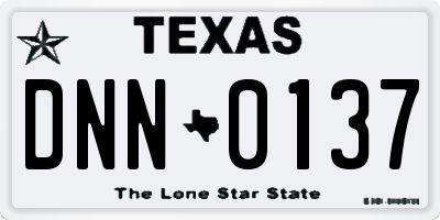 TX license plate DNN0137