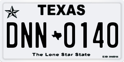TX license plate DNN0140