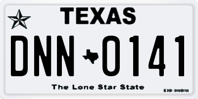 TX license plate DNN0141