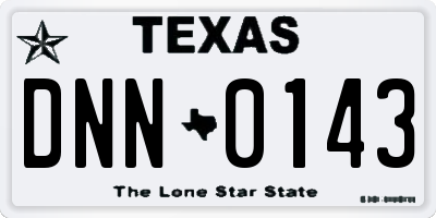 TX license plate DNN0143