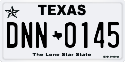 TX license plate DNN0145