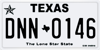 TX license plate DNN0146