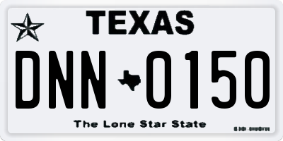 TX license plate DNN0150