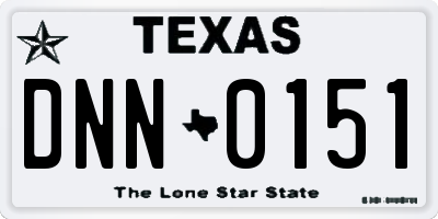 TX license plate DNN0151