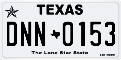 TX license plate DNN0153