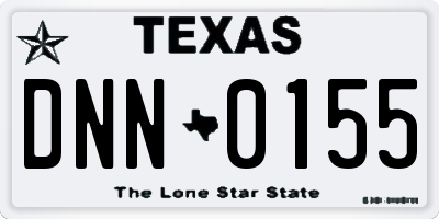 TX license plate DNN0155