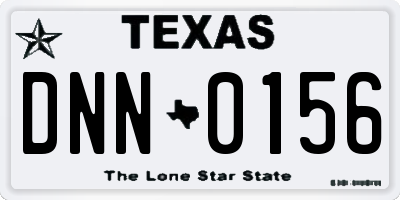TX license plate DNN0156