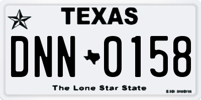 TX license plate DNN0158