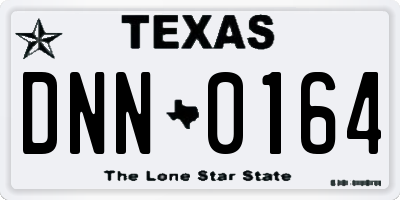 TX license plate DNN0164