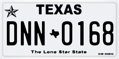 TX license plate DNN0168