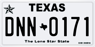 TX license plate DNN0171