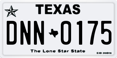 TX license plate DNN0175