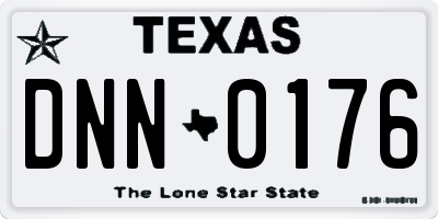 TX license plate DNN0176