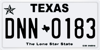 TX license plate DNN0183
