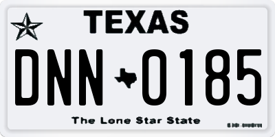 TX license plate DNN0185