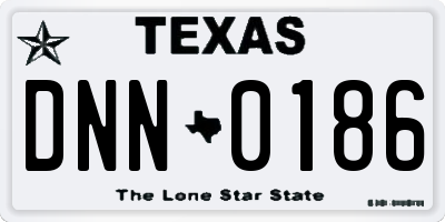 TX license plate DNN0186
