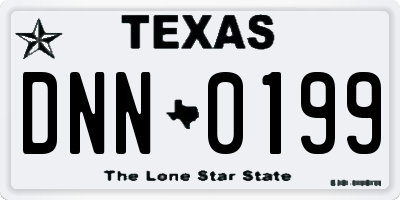 TX license plate DNN0199