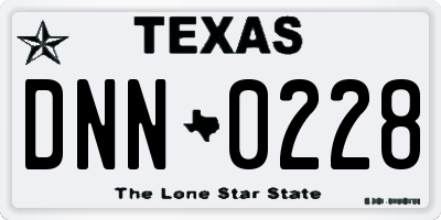 TX license plate DNN0228