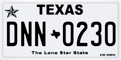 TX license plate DNN0230