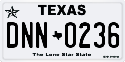 TX license plate DNN0236
