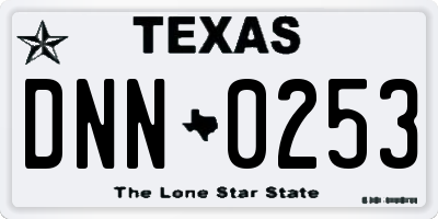 TX license plate DNN0253